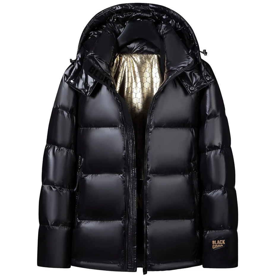 12XL 10XL Plus Size Down Jackets Men Winter Thick Down Coat Fashion Casual Black Glossy Down Coats Male Big Size 12XL