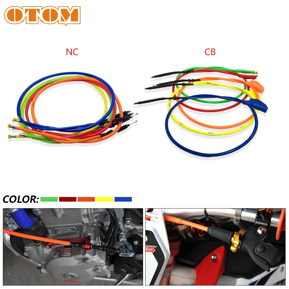 OTOM Motorcycle Enduro Clutch Line Cable Wire Dirt Bike 316 Stainless Steel Core Brake Line Clutch Oil Hose For NC CB CG Engine