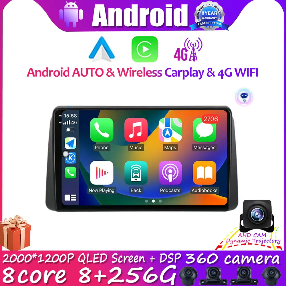 

Android 14 For Chrysler Grand Voyager 5 2011 - 2015 For Dodge Grand Caravan 2008-2020 Car Radio Player Multimedia GPS 360 Camera