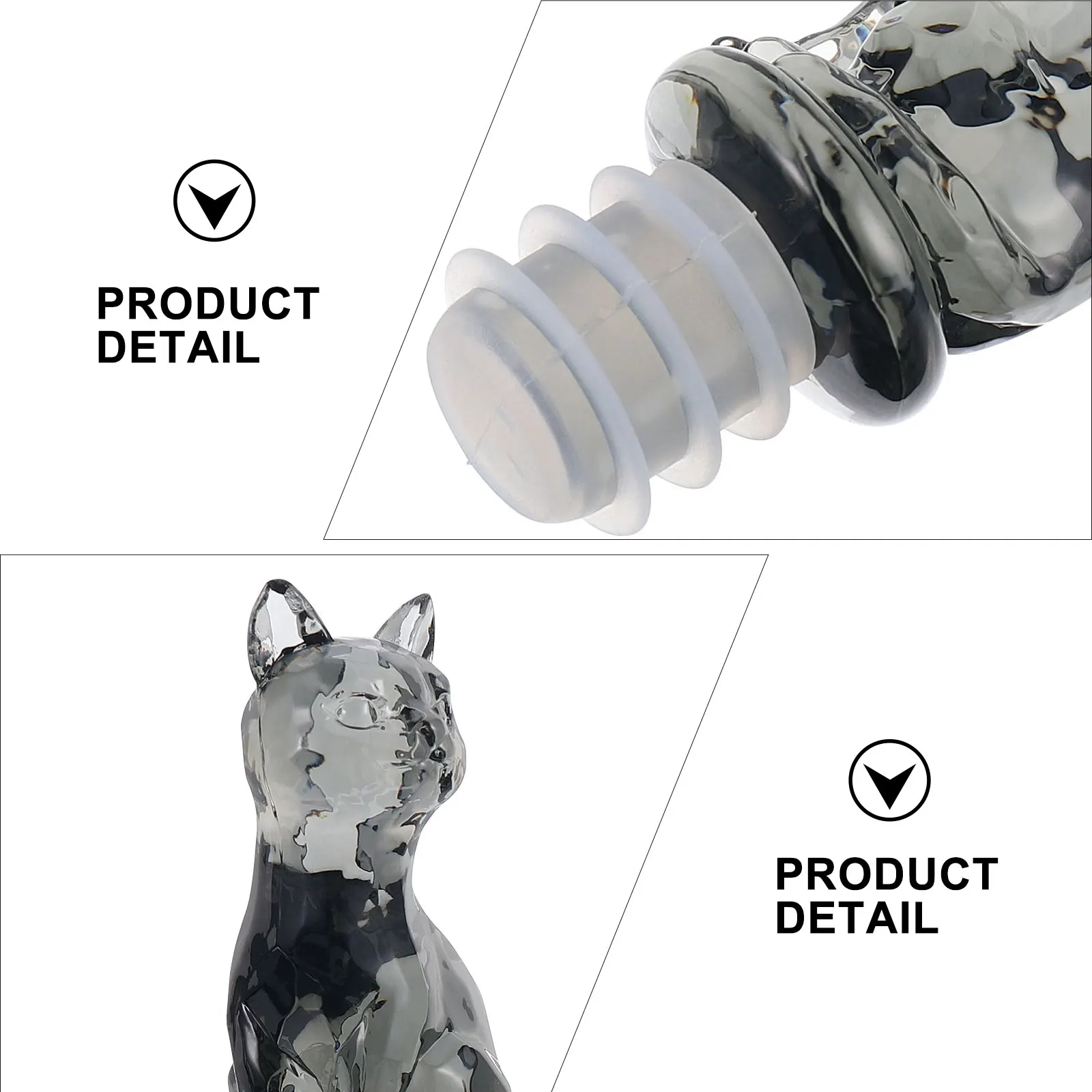 

Cat Wine Bottle Stopper Silica Gel Cute Animal Silicone Cork Decorative Plug Reusable Durability Party Banquet