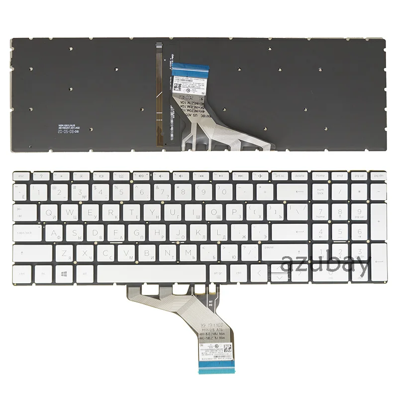 Imagem -03 - Backlit ou Nenhum Teclado do Portátil hp 15-da 15-db 15-df 15-dr 15-dw 15-cn 15-cp 15-cr 15-cu ru po sl sv Qwerty Qwertz