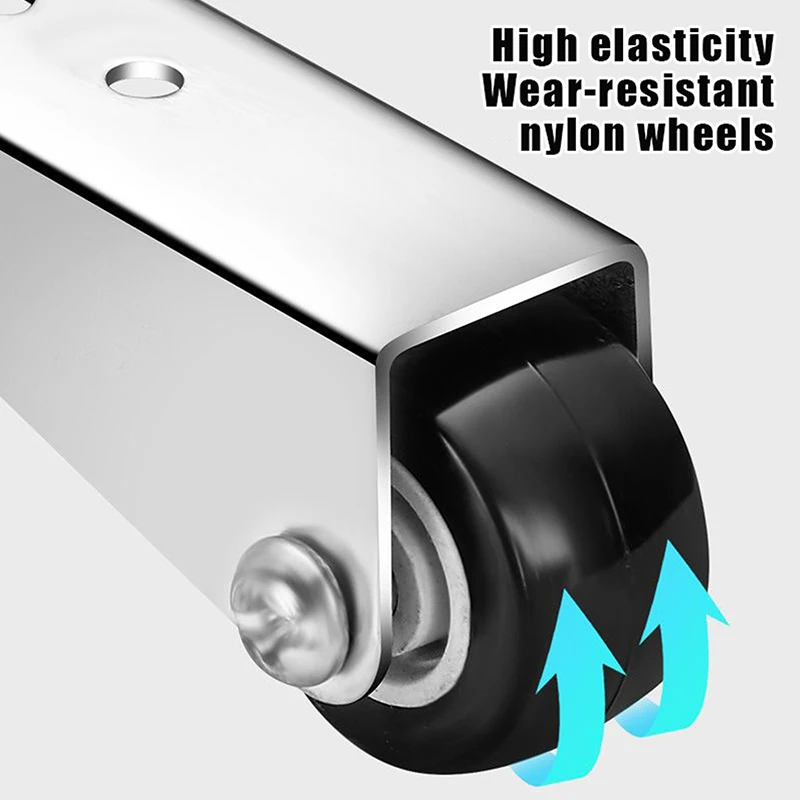 Silent Furniture Side Mounted Direction Door Roller Support Moving Wheel With Screws Multi-function Stainless Steel Pulley