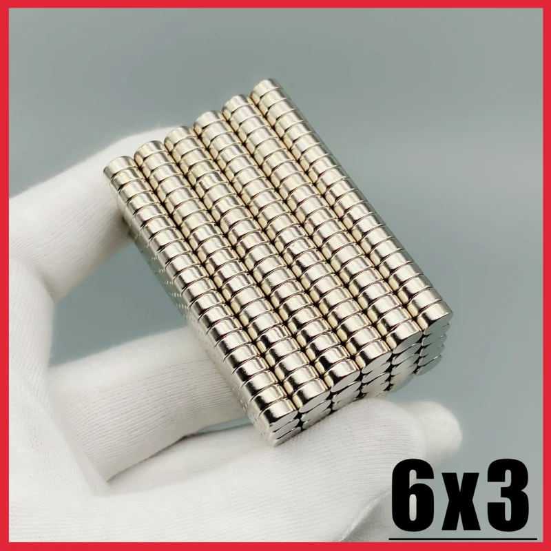 20~500pcs 6x3mm Fridge Tool Round Shape Strong Magnet Neodymium Magnetic Imane 6*3 For Home Kitchen Accessory Garden Diy Craft
