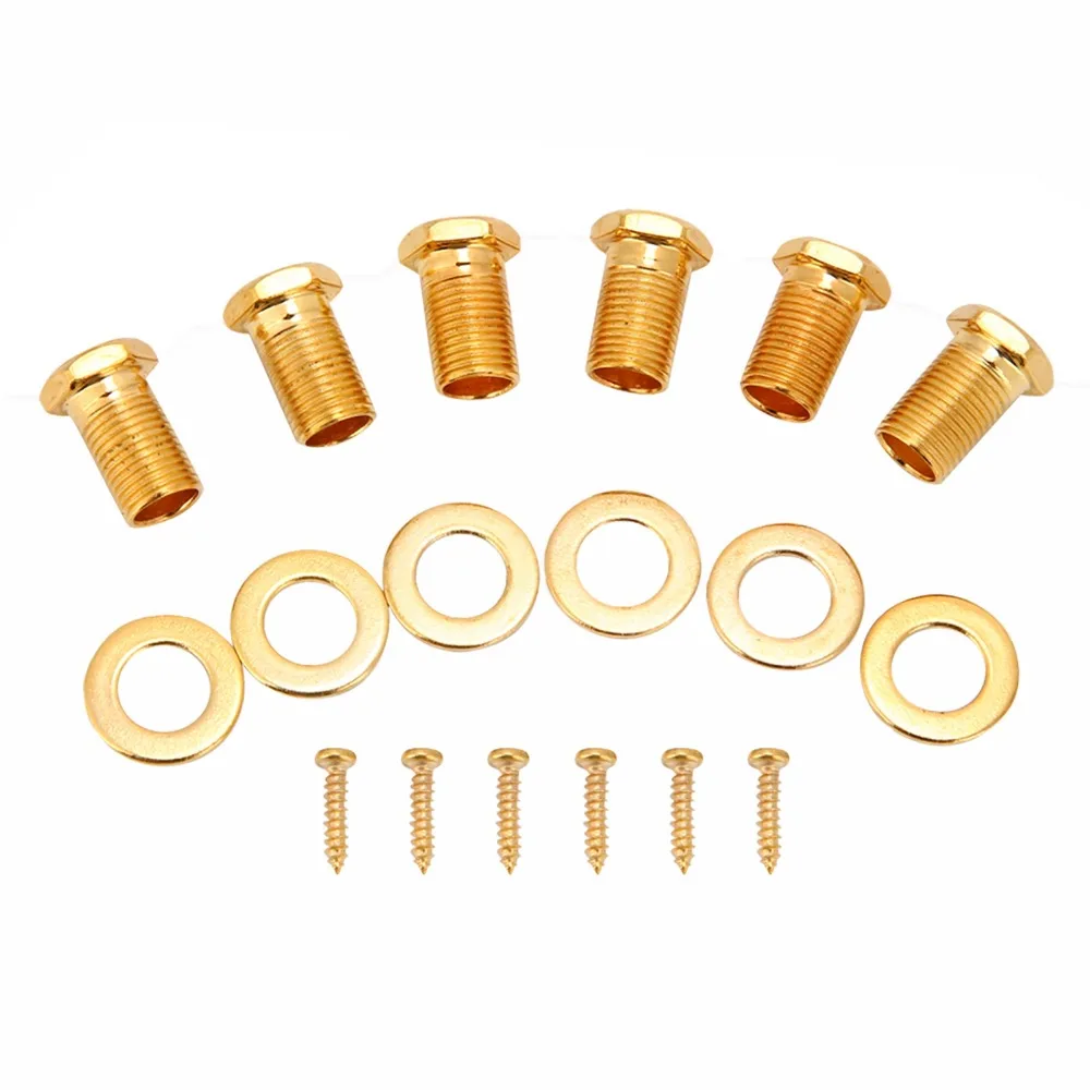 

6PCS Professional Metal and Plastic 3L3R Tuning Pegs Semi-Closed Golden Guitar Tuning Pegs Tuning Keys Guitarists