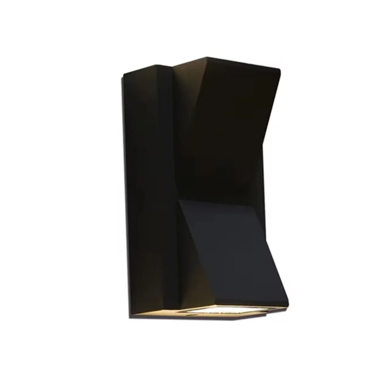 ABMH-Modern Waterproof Dual-Head Outdoor Wall Light Matte Black LED Courtyard Lamps For Patio,Front Door,And Entryway