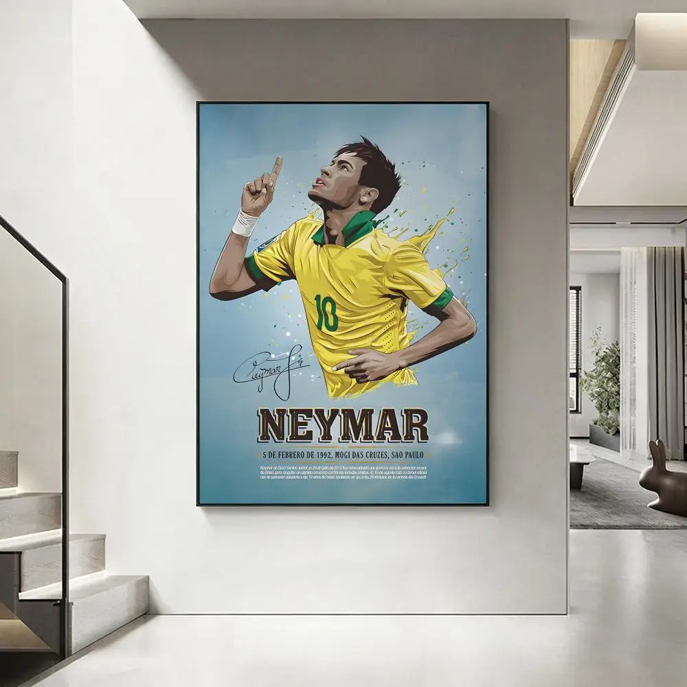 Sports N-Neymar Poster HD-Kunstwerk, wasserfest, selbstklebende Wanddekoration, Heimdekoration (Wohnzimmer, Schlafzimmer, Bar), ästhetisch – Detail 9