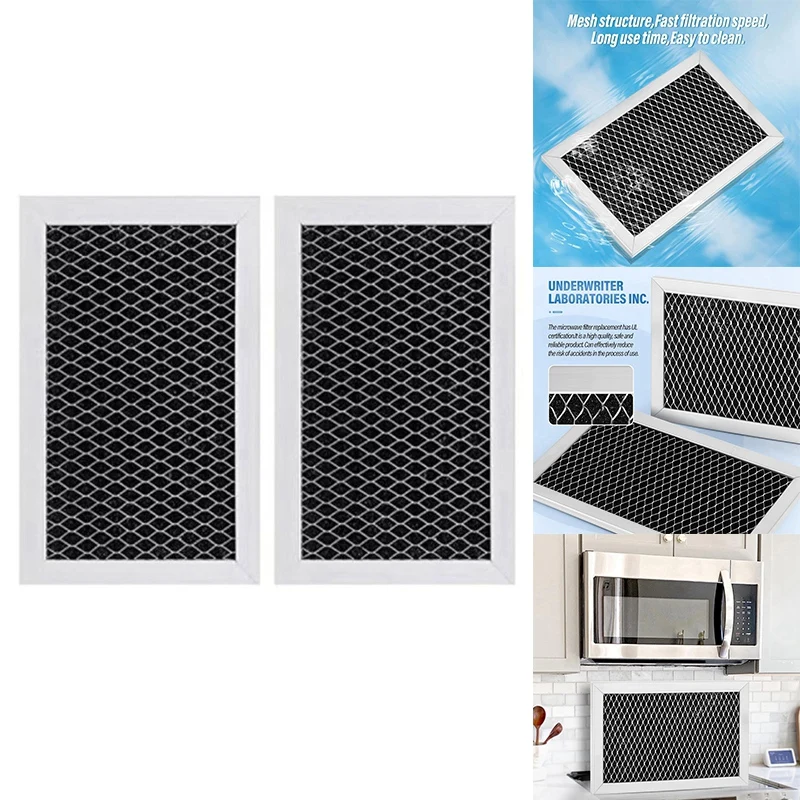 

4PCS Microwave Charcoal Filter Accessories For GE JX81C WB02X10776 Microwave Filter For Kitchen Air Carbon Filter
