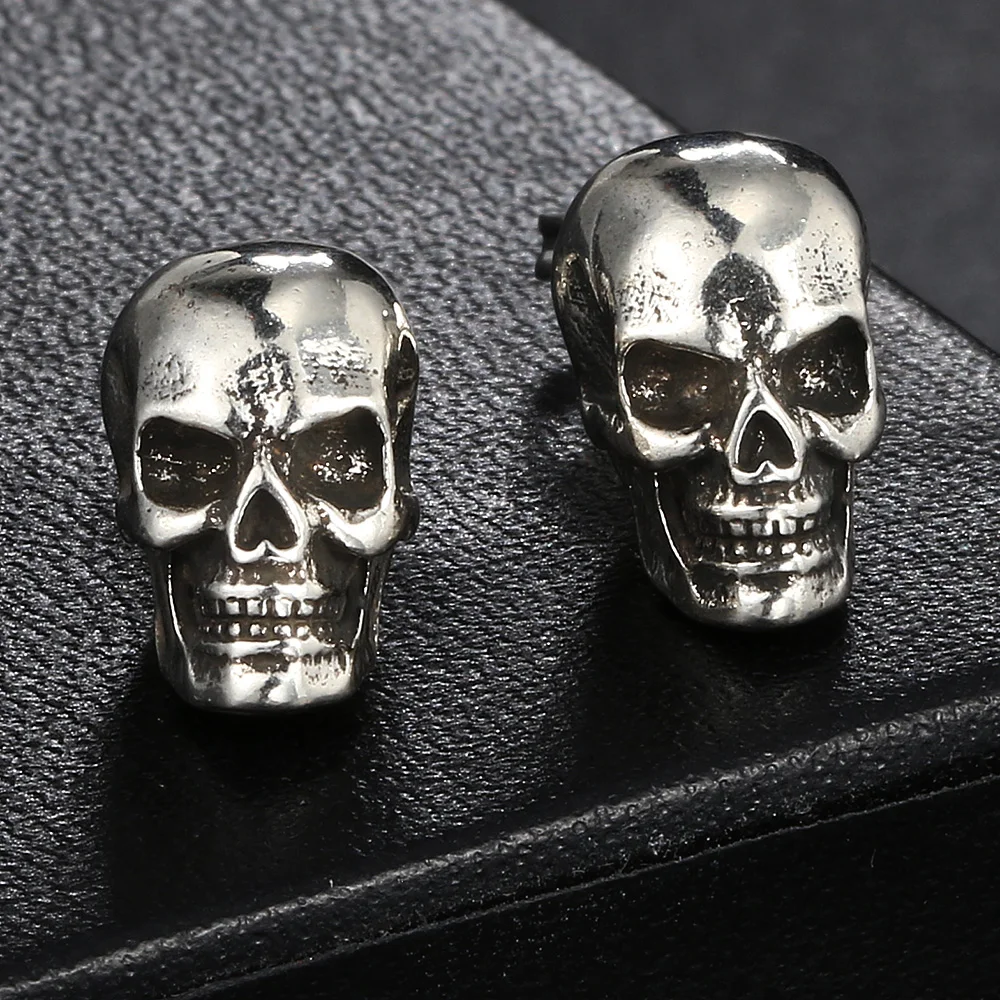Silver Skull Earrings 