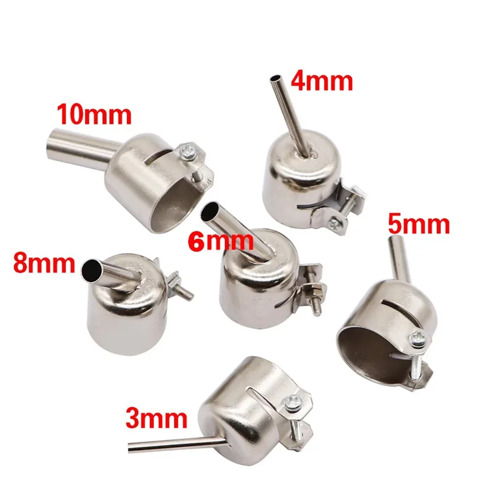 For Soldering Rework Station 5 Degree Nozzle Sleeve 45 Degree Silver Adapter Welding Nozzles Hot Air Station Nozzles 3MM-10MM