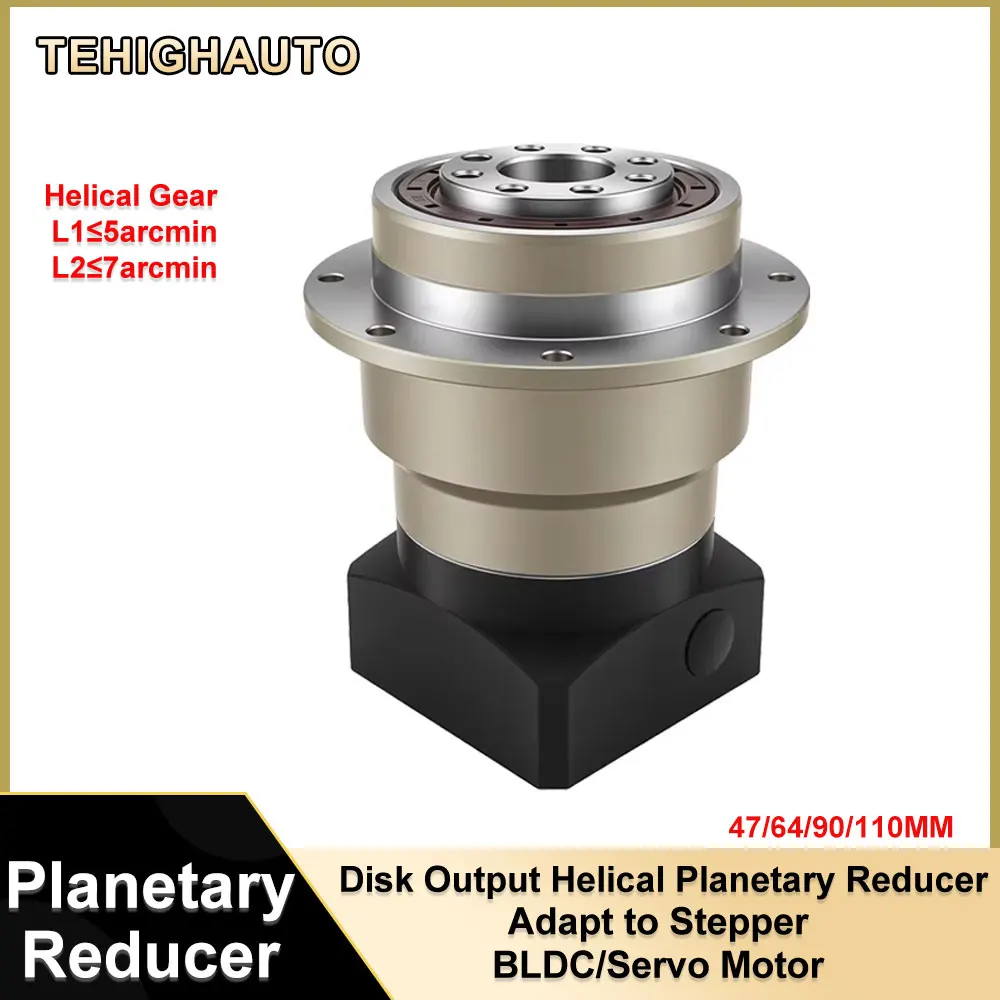 Planetary Gearbox 5 Arcmin Helical Gear Round Flange Planetary Gearbox Gear For 57/86mm Stepper Motor 60/80/90/130mm Servo Motor