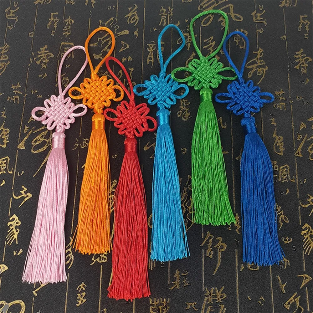 1-16Pcs Imitation Chinese Knot Tassels DIY Curtain Clothes Bag Craft Supplies Classical Style Tassel Pendant 20cm