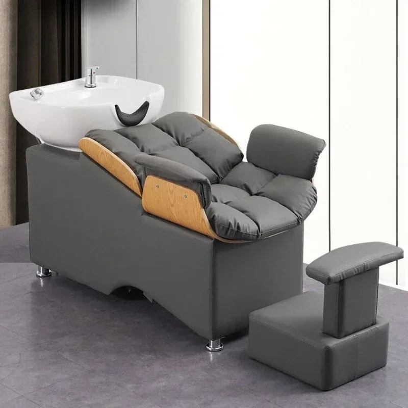 Shampoo Chair Hair Salon Japanese Spa Leather Backwash Units Portable Water Jet Washing Thai Massage Bed Washbasin Beauty