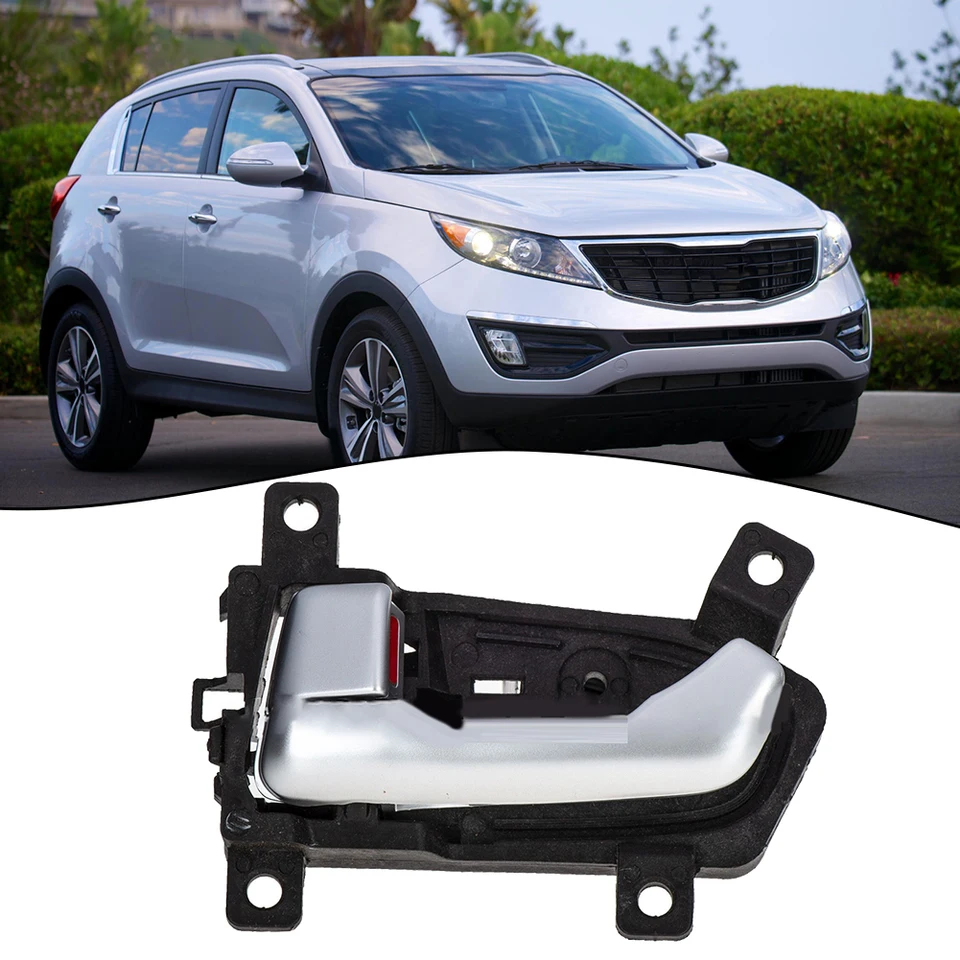Poignées Porte Intérieure Kia Sportage 2007-2013 - Gauche Droite - Noir Ou Chrome - ABS Robuste
