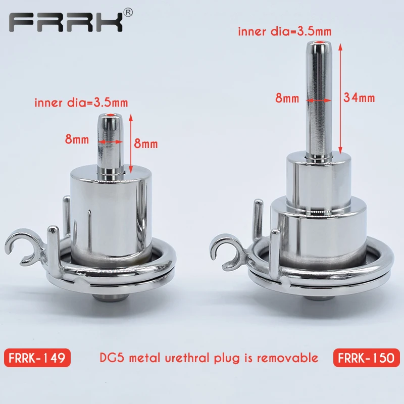 FRRK Urethral Inverted Chastity Cage With Chastity Band Belt Stainless Steel Cock Lock Penis Rings Adults Sex Toys Shop 페니스링