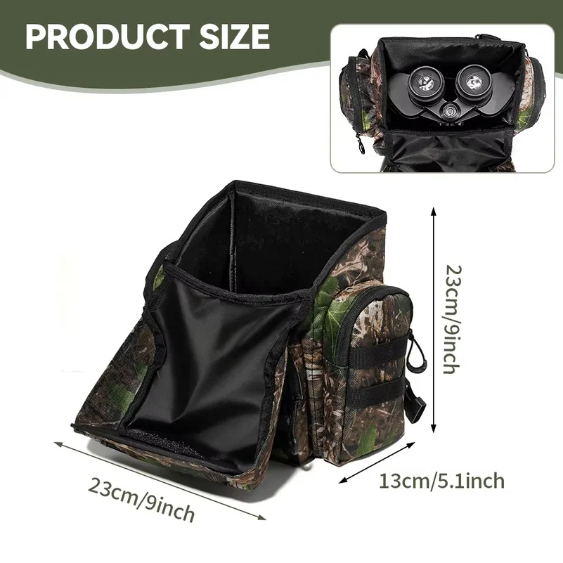 Binocular Harness Chest Pack with Rangefinder Pouch Bird Watching Binocular Case Bino Bag for Outdoor Sports