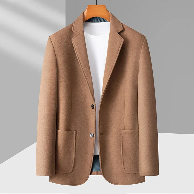 High Quality Two Button Suit Men's Coat Plus Fat Size Fat American Casual Thin Suit Loose Version of Casual Clothes Single West