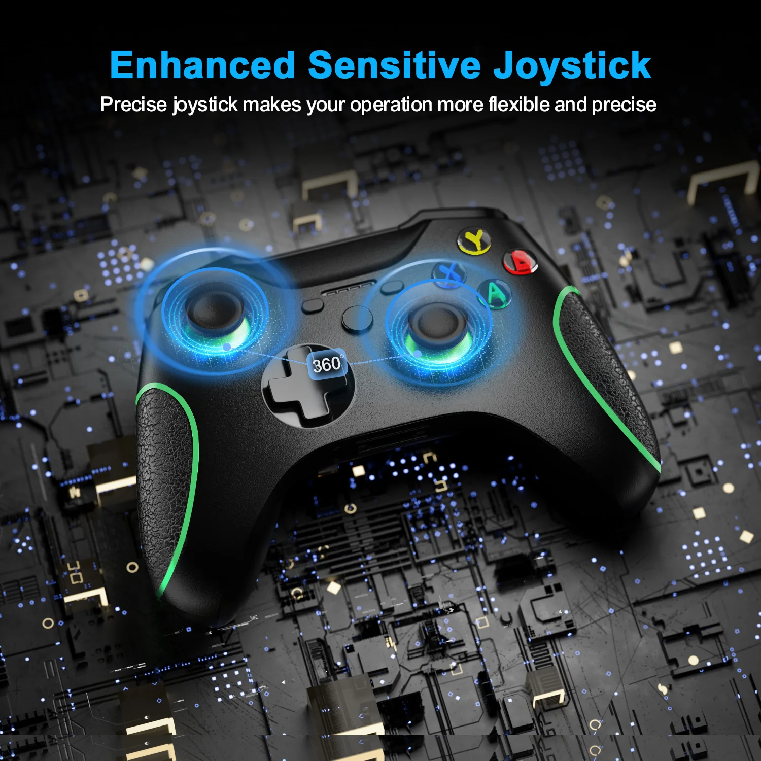 Controller Wireless Xbox One 2.4GHz per PC/PS3/Smart Phone Controller Android/Steam con doppia vibrazione e 600mAh integrato
