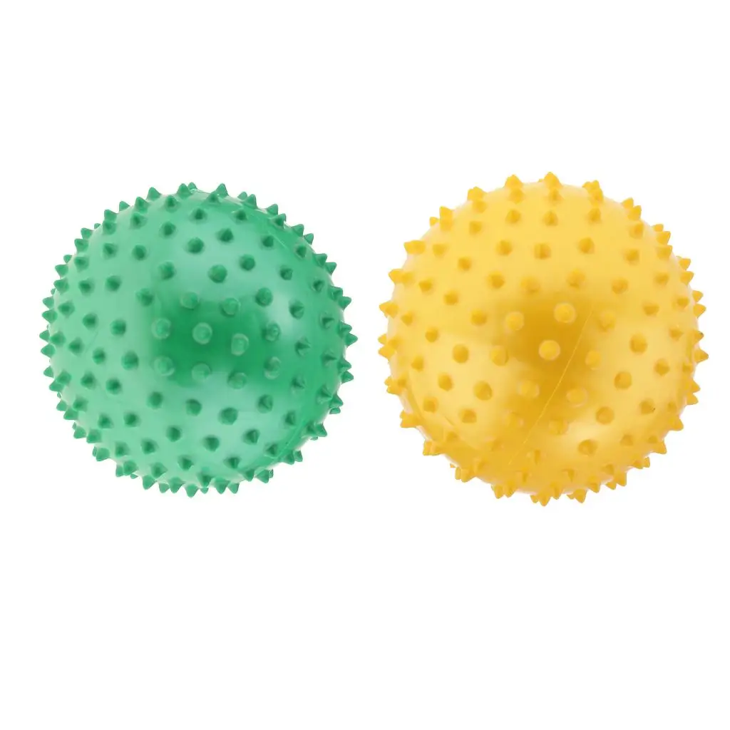 2 pçs 6 Polegada pvc inflado knobby saltando bolas massagem bola sensorial crianças brinquedo