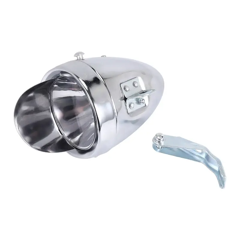 A99I-Bicycle Hat Lamp Bike Front Light Retro Headlights Metal Silver 6Led Waterproof Headlights Riding Equipment Bicycle Accesso