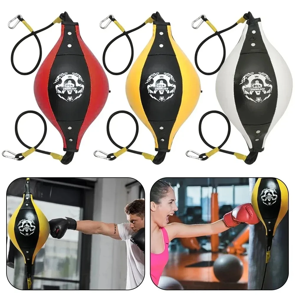 Piłka bokserska PU Skórzany worek bokserski Gruszka Worek bokserski Nadmuchiwany worek bokserski Speed Bag Podwójny trening Reflex Speed Balls