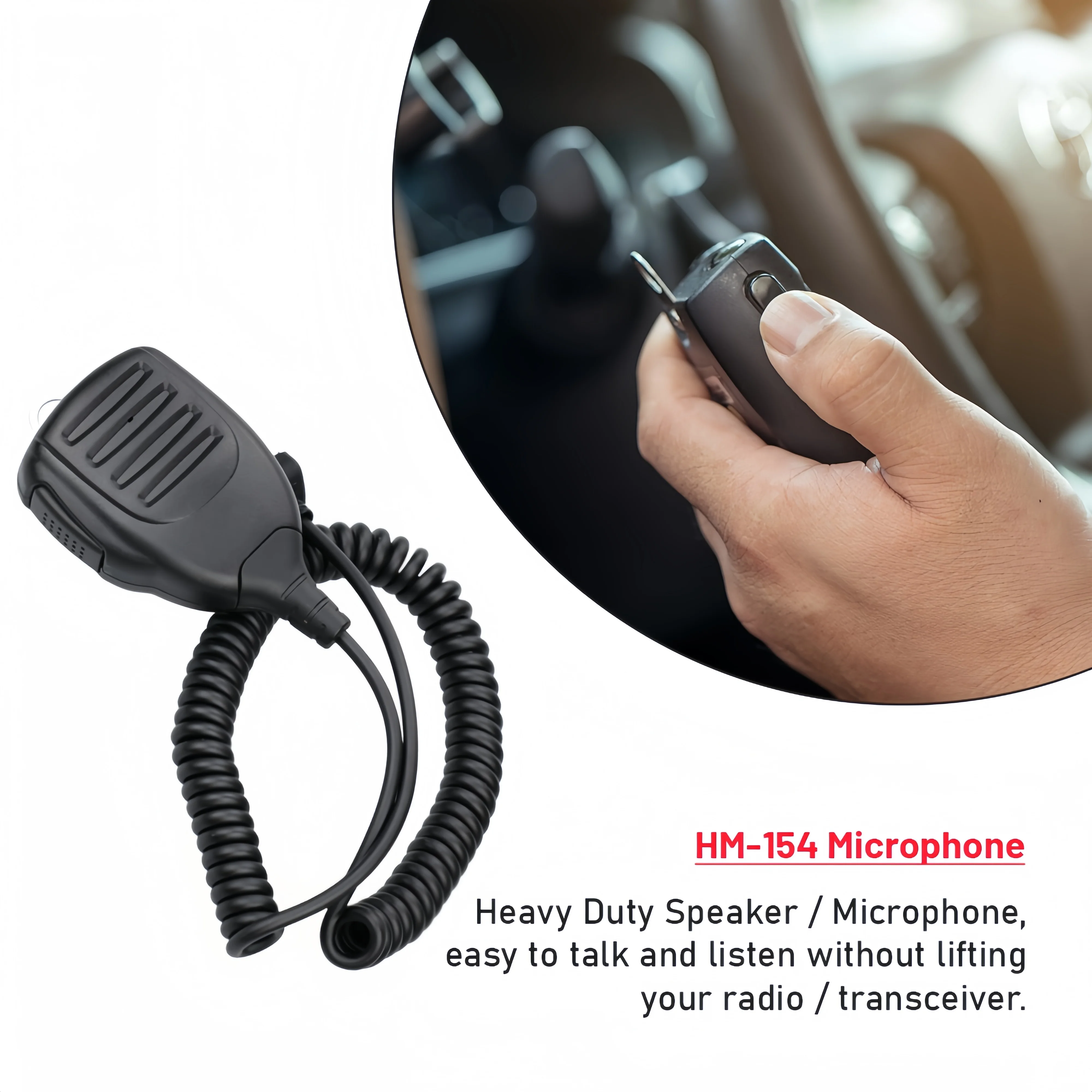 8Pin RJ-45 Walkie Talkie Speaker HM-154 For ICOM IC-2820H IC-2825E IC-2300H IC-2800H IC-2100H IC-208 ID-E880 Radio Microphone