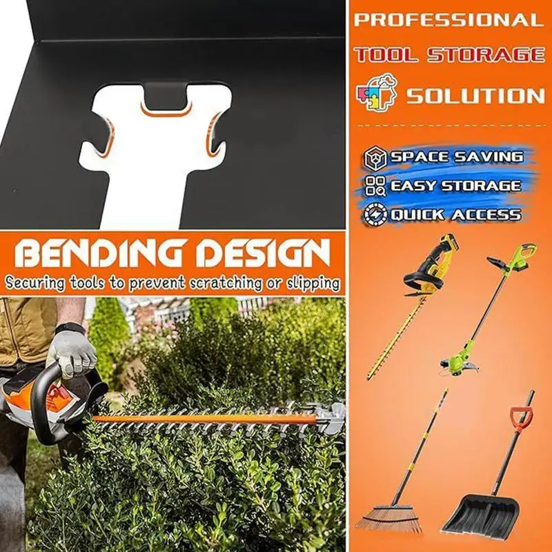 잔디 깎는 기계 보관 선반 정원 도구 주최자 차고 작업장을위한 녹 방지 공간 절약형 다기능 홈 조직