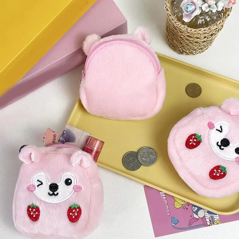 Coin Purse For Kids Kids Coin Purse Hamster Animal Wallet Small Coin Purse Cute Strawberry Bag Cute Coin Purse For Money Girl