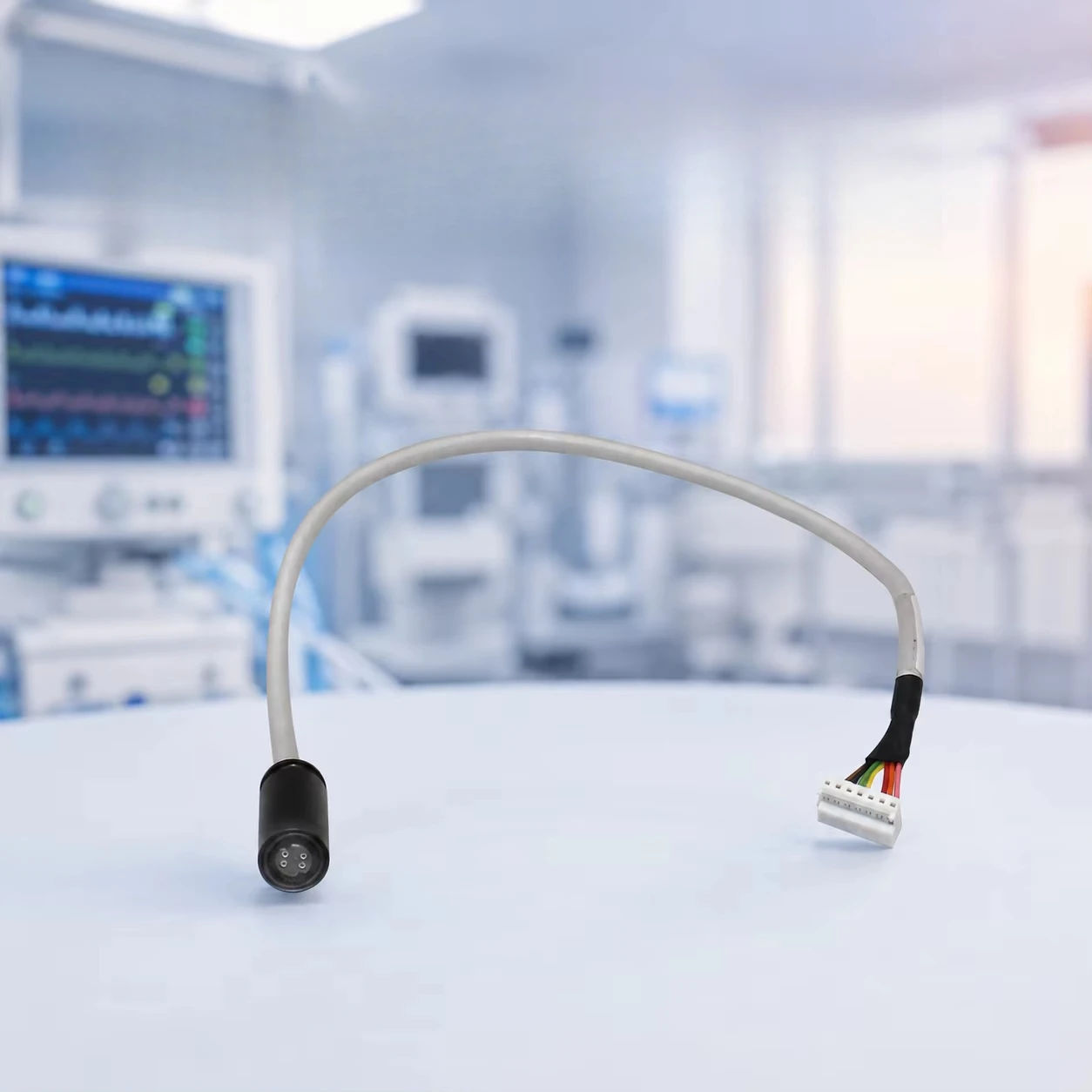 8414028 Flow Sensor Interface Cable Compatible with Ventilator Systems High Stability Medical Cable