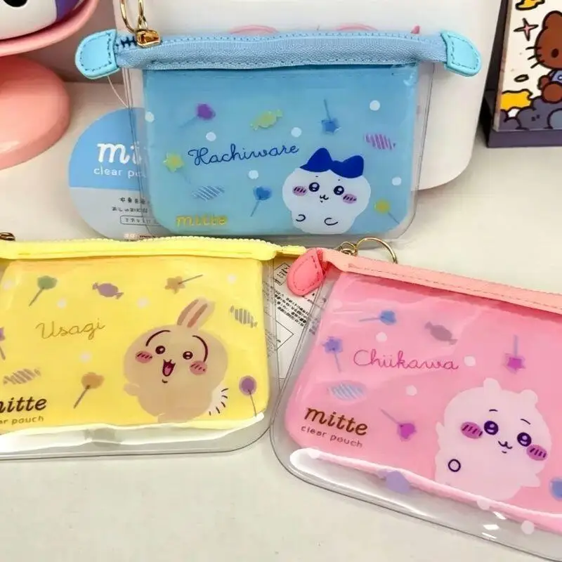 Chiikawa Portable Cosmetic Bag Cartoon New Girl Cute Pvc Zipper Storage Small Bag Bags for Woman Kawaii Cartoon