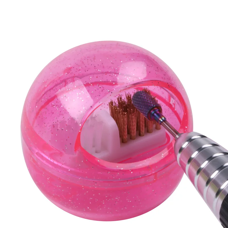Nagel Bohrer Reinigung Pinsel Kupfer Draht Entfernen Staub Harte Bohrer Schleifen Kopf Weichen Pinsel Reiniger Nail art Werkzeug Zubehör