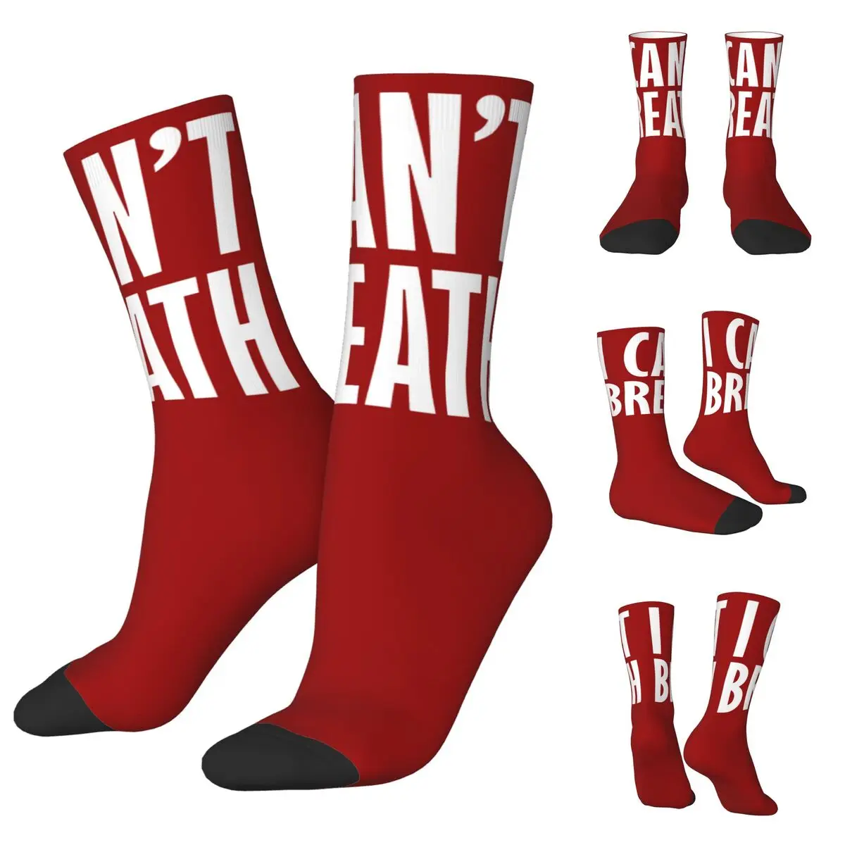 George Floyd I Can't Breathe Men Women Socks,Motion Beautiful printing Suitable for all seasons Dressing Gifts