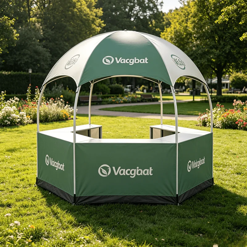 Custom 10x10ft Trade Show Dome Canopy Kiosk Tent Transfer Printing Event Booth Kiosk Tents Hexagon Promotional Dome Tent
