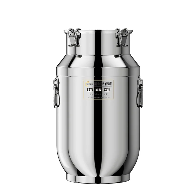 Food Storage Bucket  Supply Airtight Barrel Tea Cans 25 Litre Bucket Stainless Steel Milk Can 40 Liters for Transport