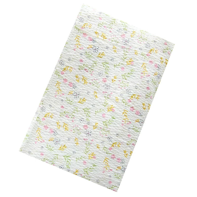 

Pastoral Floral Summer Pure Cotton Salt Shrink Fabric Children's Dress Clothes Doll Clothes Parent-Child Clothes Bubble Fabric