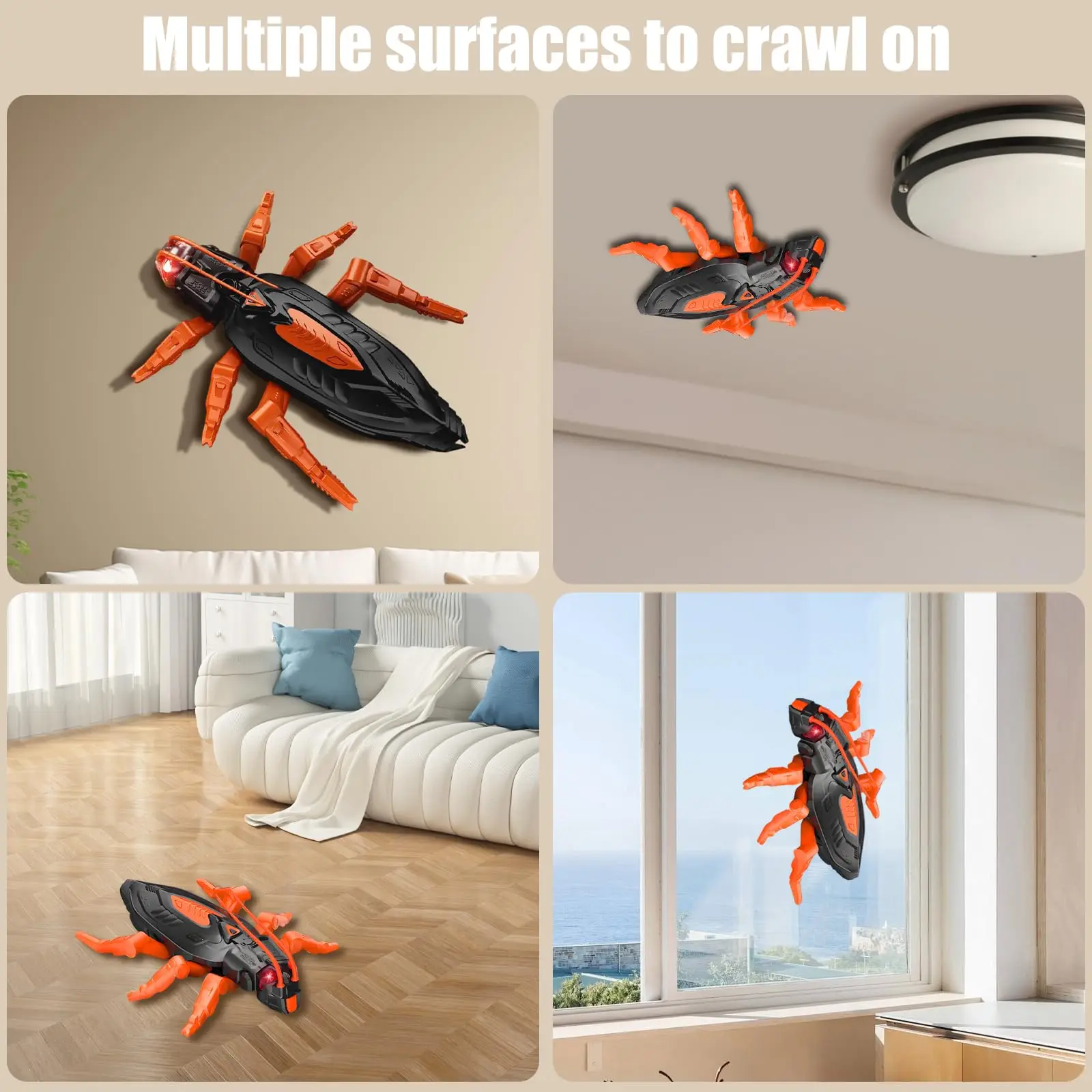RC 벽타기 도마뱀 로봇 장난감, 충전식 리모컨 도마뱀 자동차, 아이들 장난 선물용 바이오닉 크롤링 지능형 로봇