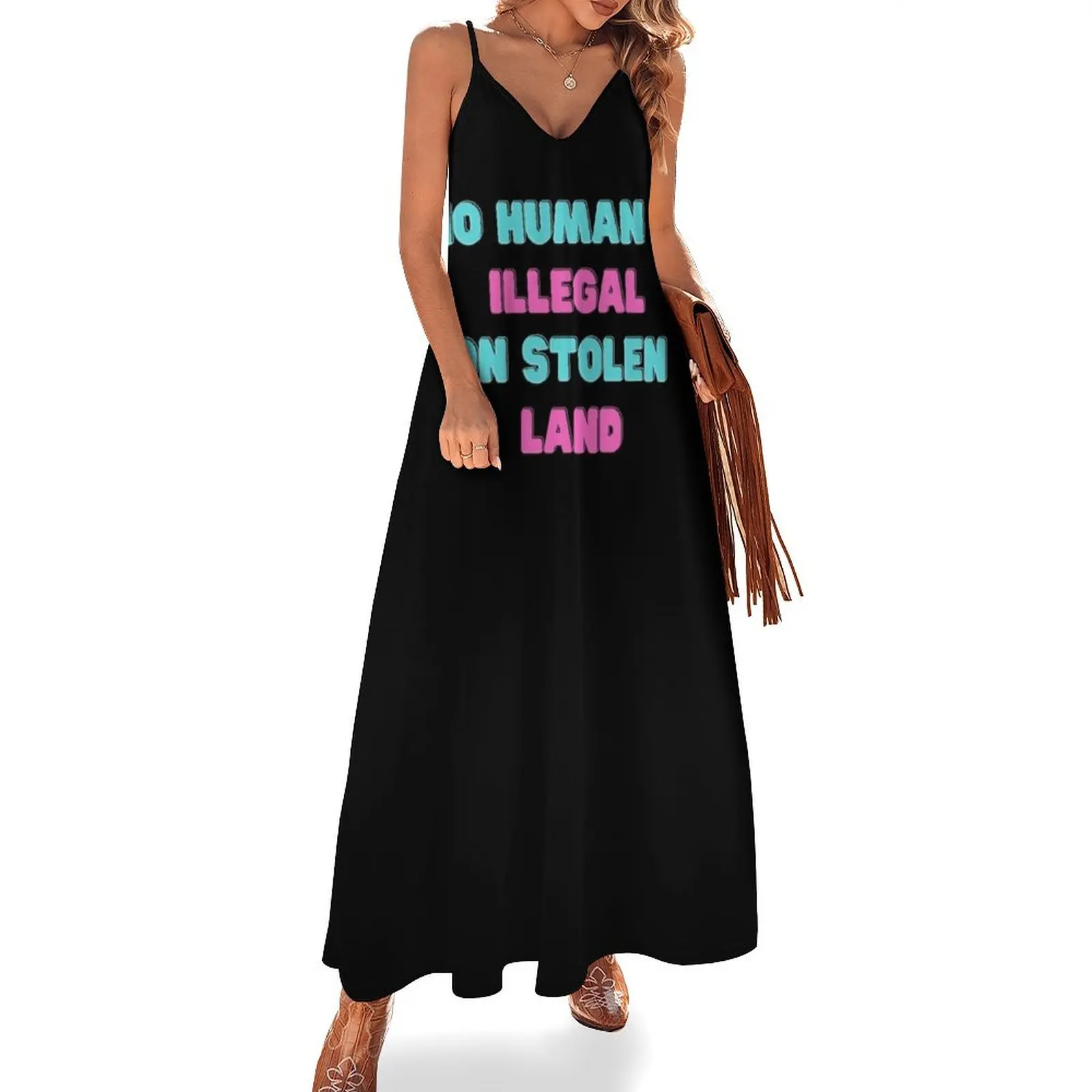 No Human is illegal on Stolen Land| Stolen Lands| Occupied Lands| illegal settlement (Tenth Edition): Sleeveless Dress