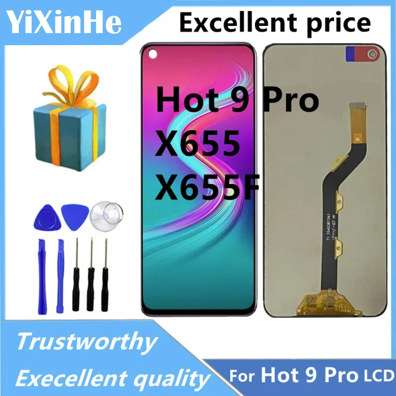 High Quali 6.6 inch For Infinix Hot 9 / Hot 9 Pro X655 X655C X655D X655F LCD Display Touch Screen Digitizer Assembly Replacement