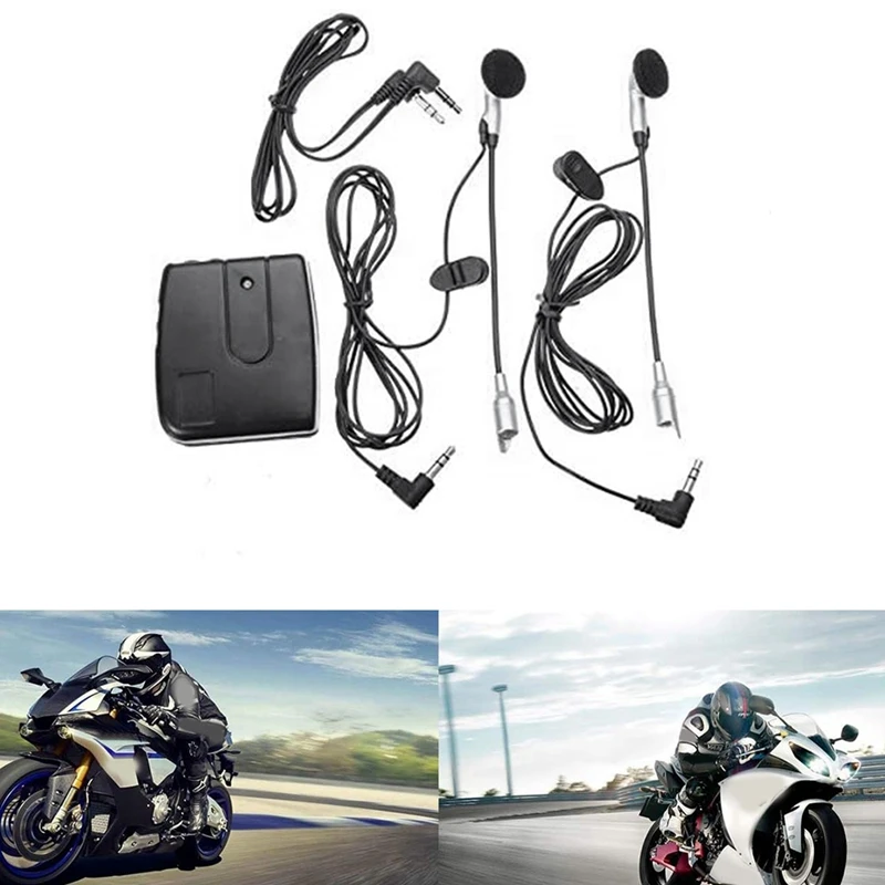 Motorcycle Helmet Front-To-Back Intercom Headset Modified Motorcycle Helmet Intercom Headphones Replacement Parts Accessories