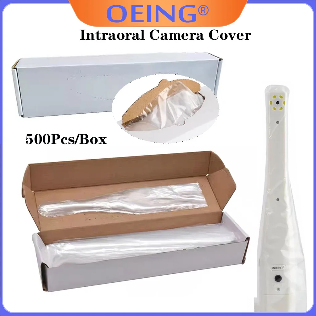 

500 Pcs Disposable Sheath/Sleeve/Cover For Dentistry Lab Endoscope Film Dental Oral Intraoral Camera Handle Protect Sleeve