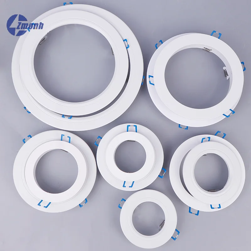 New！LED Downlight Spotlight Bracket Light Stand Adapter Lamp Shade Rings Hole Enlarge White Outer Frames Cut Out Remedial Circle
