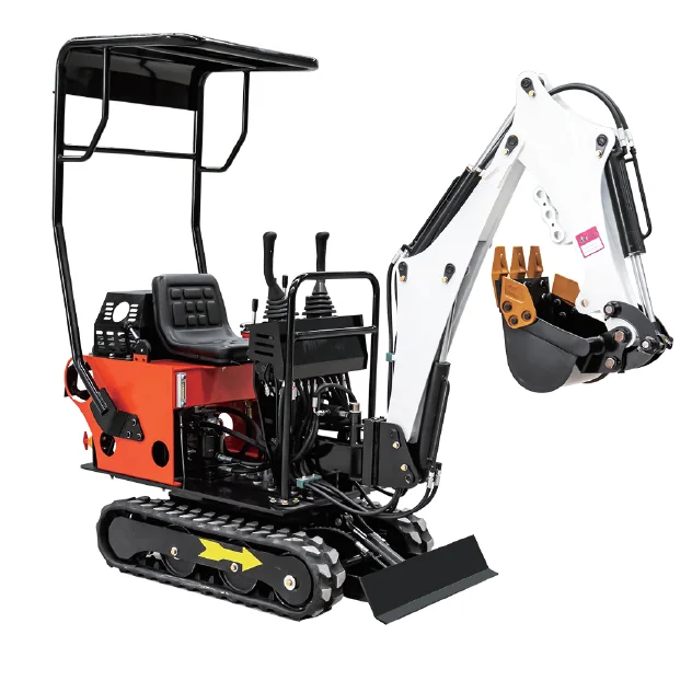 Factory Sale Micro Mini Digger Towable Backhoe Diesel Gasoline Engine Garden Use 0.8 Ton Mini Excavator