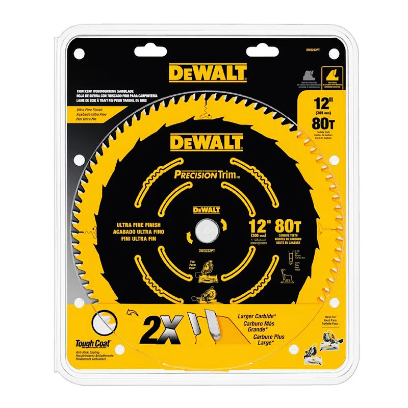 DEWALT DW3232PT 12-Inch Precision Miter Saw Blade Multifunctional Accurate cutting Electric Tool Accessories Circular Saw Blade