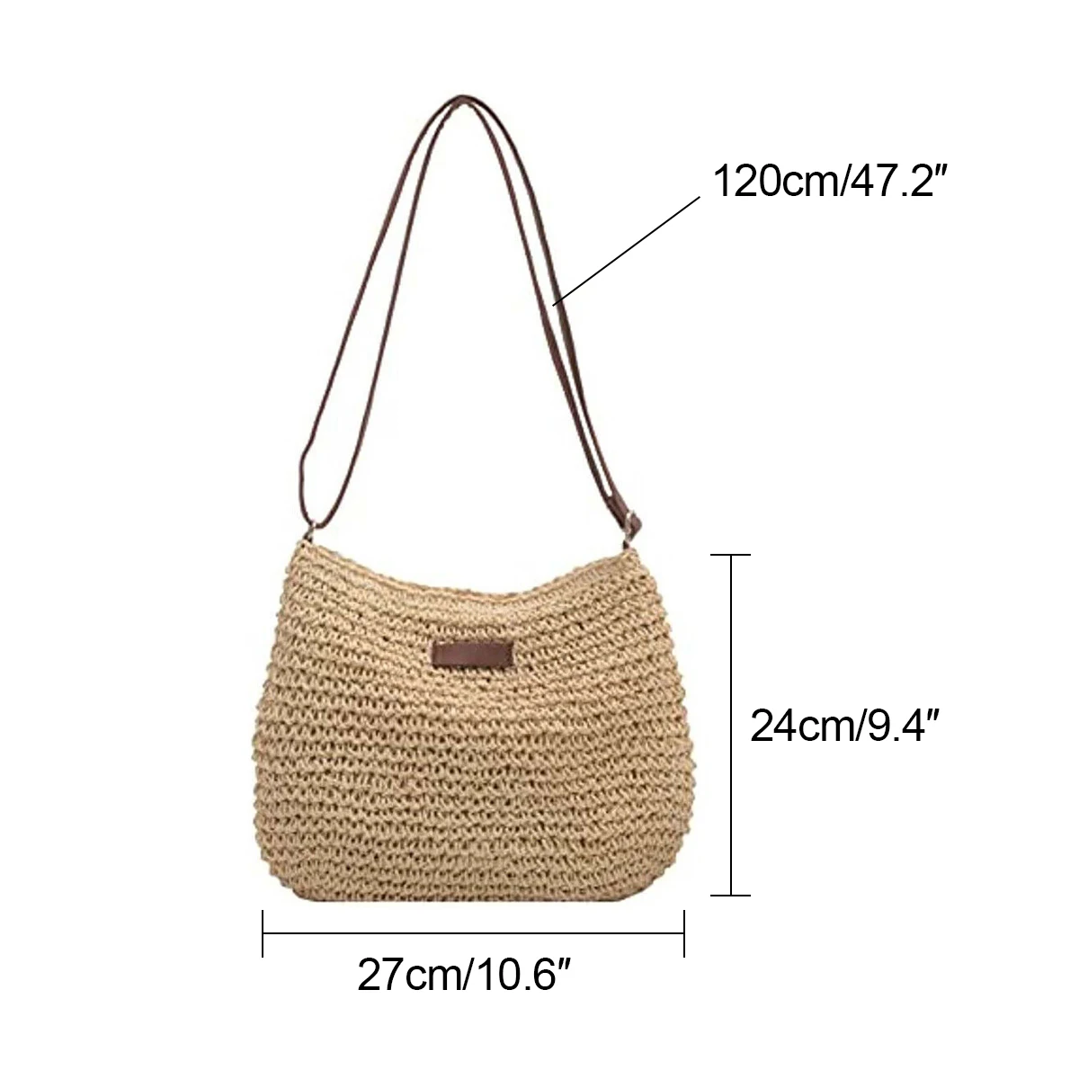 Niche Commuter Crossbody Woven Bag Korean Fashion Beach Bag New Tide Ins Casual Straw Bag Korean Fashion Beach Bag