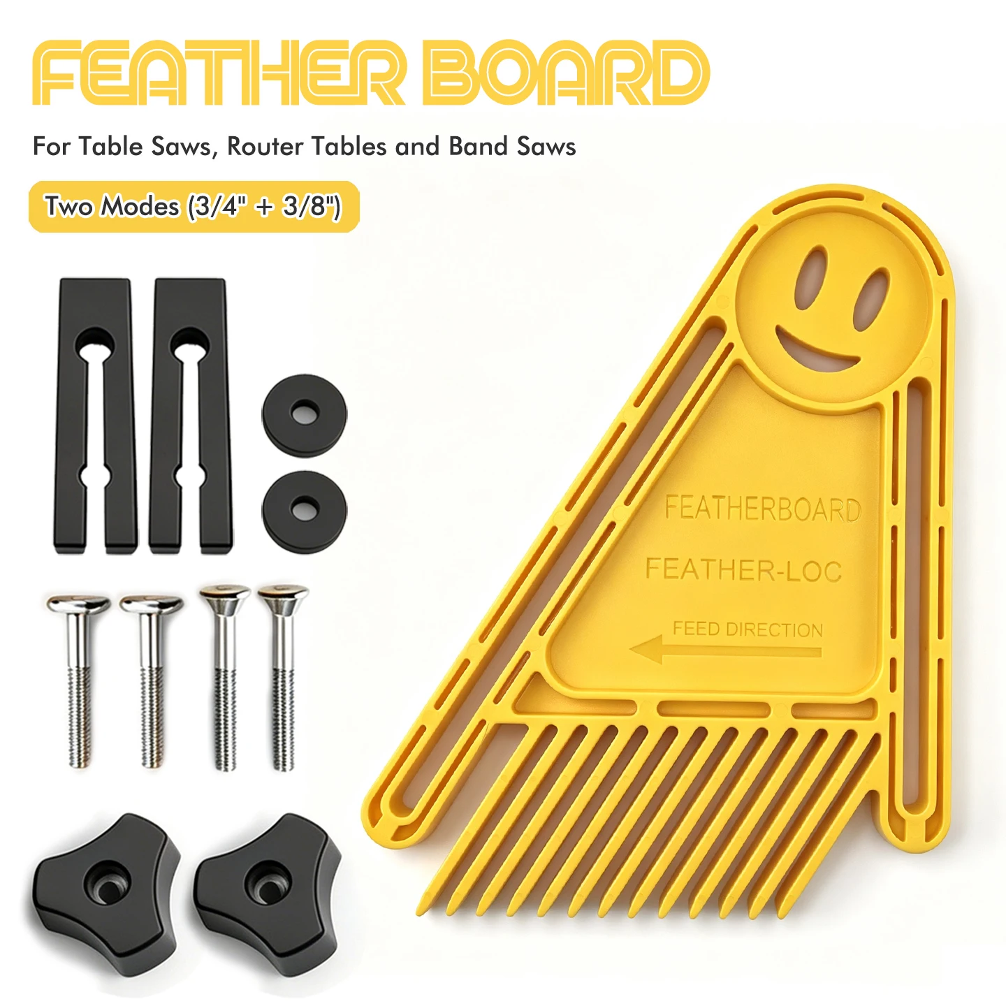 Multi-purpose Feather Loc Board Set Woodworking Engraving Machine Double Featherboards Miter Gauge Slot Woodwork DIY Tools