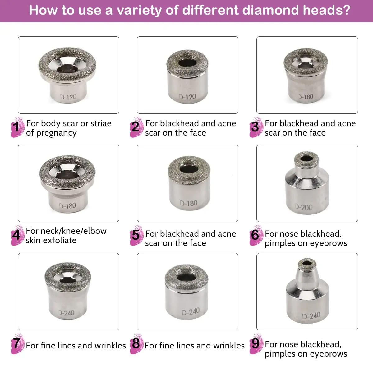 Máquina facial profissional dermoabrasão de diamante para uso doméstico, microdermoabrasão a vácuo, removedor de cravo, tratamento de acne