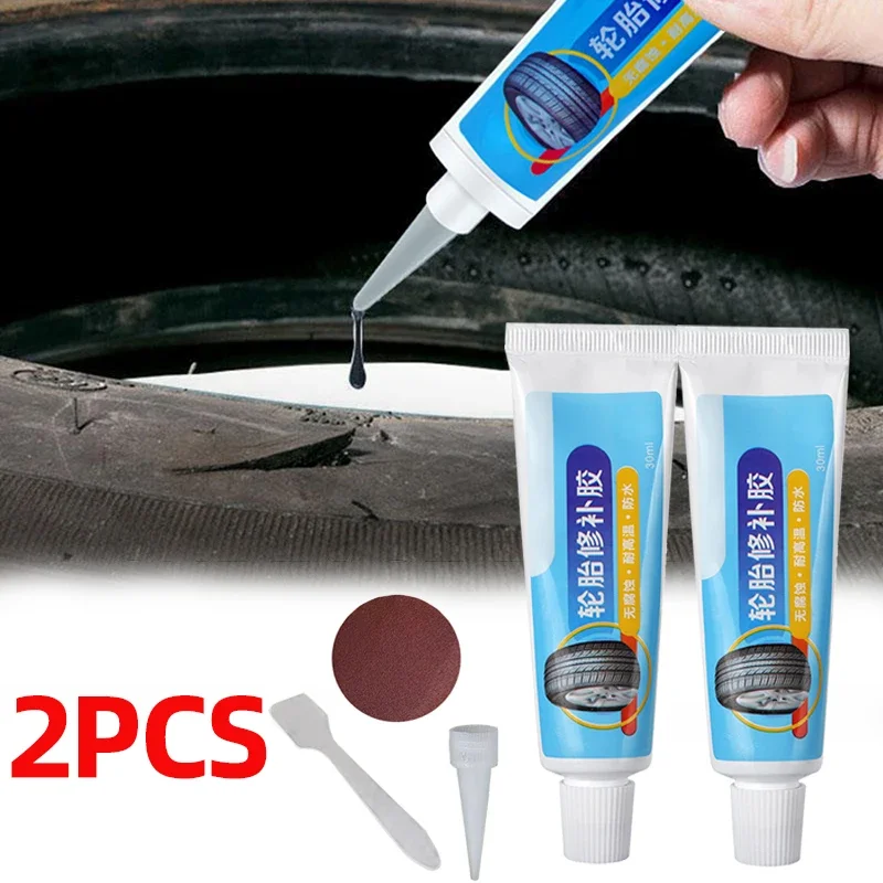 Tire Repair Glue Liquid Strong Rubber Glues Black Rubber Wear-resistant Non-corrosive Adhesive Car Instant Strong Leather Tools