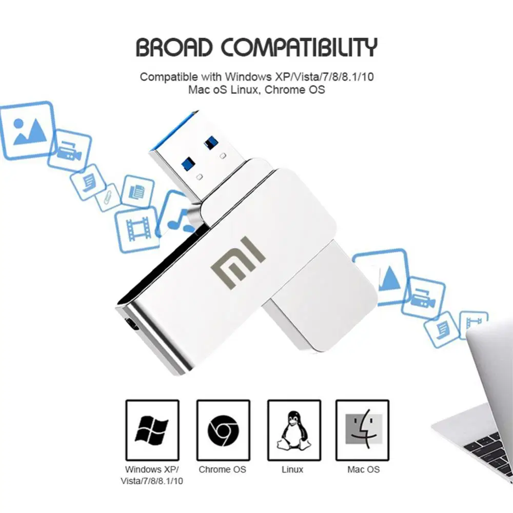 Xiaomi 16TB 3.0 USB Flash Drive Metal High-Speed Pen Drive 2TB 512GB Waterproof Type-c Usb PenDrive For Computer Storage Devices