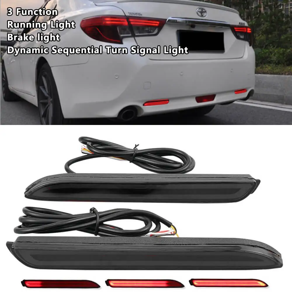 

2Pcs Reflector Rear Bumper Light Brake For Toyota RAV4 19-20 Camry 06-14 Verso 11-15 Vellfire 05-14 Avalon 13-16 Alphard 15-16