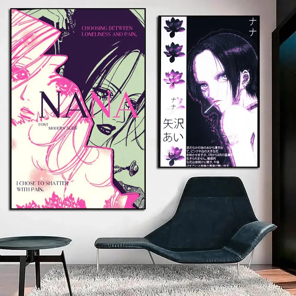 Cool N-nana Poster Durable Waterproof Aesthetic Stickers Wall Art HD for Office Bedroom Bar Coffee