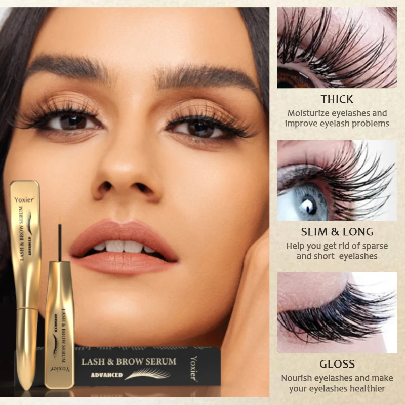 2szt Healthier Eyelash Growth Serum Lifting Eyelashes Enhancer Eyelash Fuller Thicker Nourish Lashes Wydłużanie rzęs Brwi